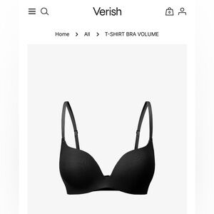 Verish T-shirt Bra Volume - Black - Size 8085AB